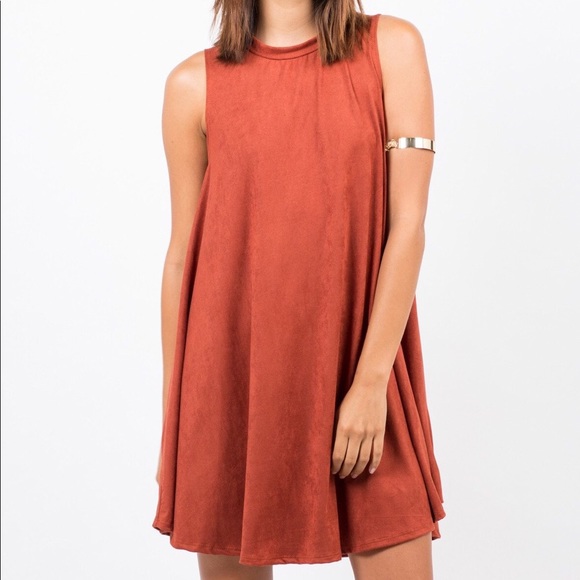 Audrey 3+1 Dresses & Skirts - Suede A-Line Dress